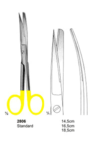 TC Operating Standard Scissor 16cm Curved ( SH/BL )