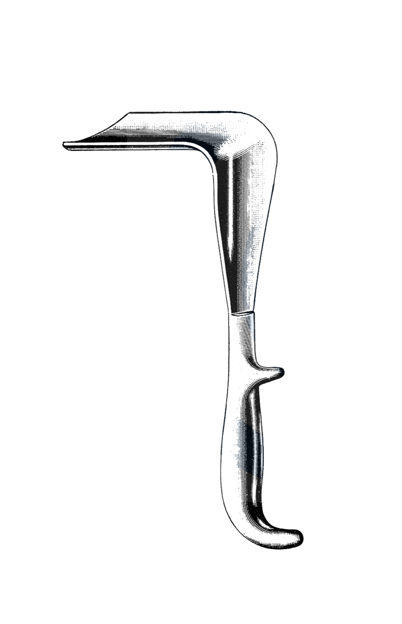 Doyen Vaginal Retractor, 9 1/2" (24 cm), 1 3/4" x 2 1/4" Blade ( 45 mm x 55 mm ) - Garana Industries