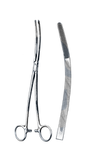 Bozeman Uterine Dressing Forceps, Curved 10" (25 cm) - Garana Industries