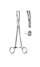 Jacobs Uterine Vulsellum Forceps 2 x 2 Prongs, Curved Sideways 8 1/4" (21 cm) - Garana Industries