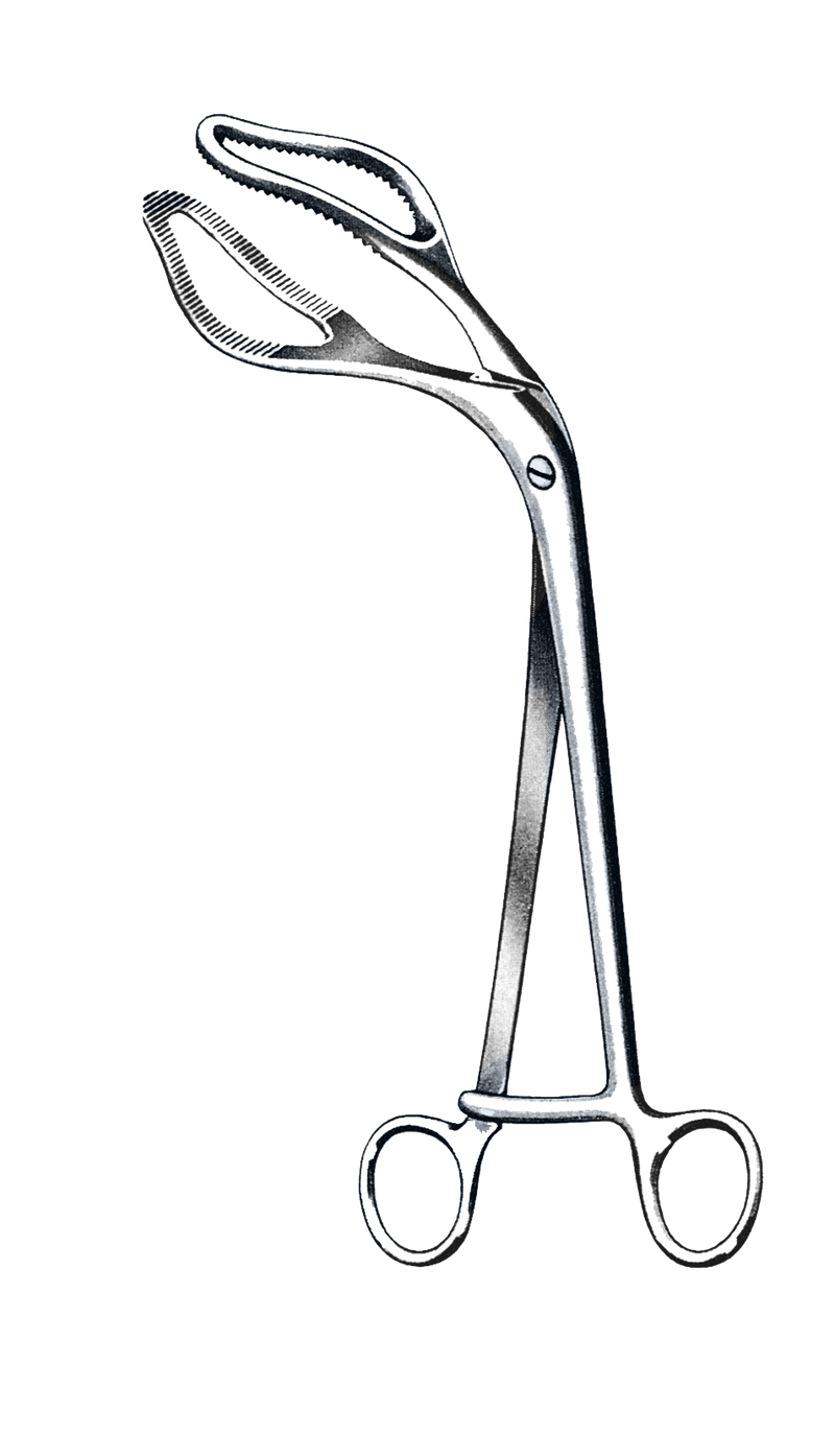 Somer Uterine Elevating Forceps, 9" (23 cm) - Garana Industries