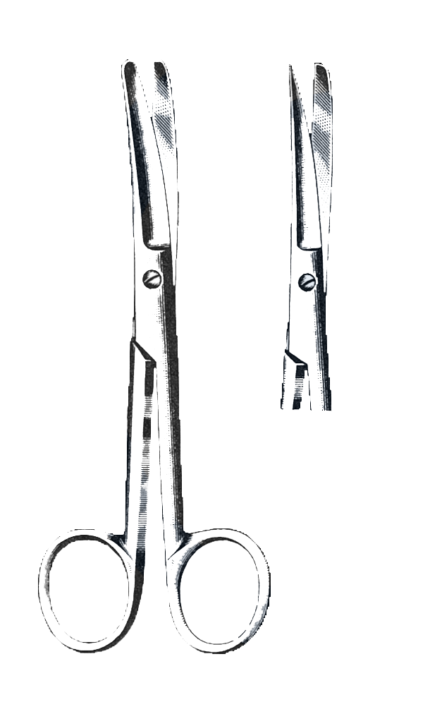 Operating Scissors, Curved Sharp/Blunt 6 1/2" (16.5 cm) - Garana Industries