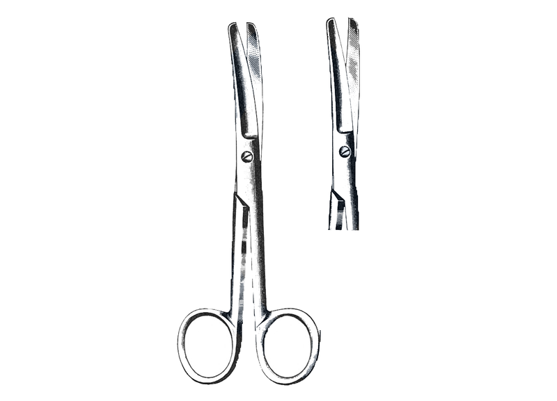 Operating Scissors, Curved Blunt/Blunt 5" (12.5 cm) - Garana Industries