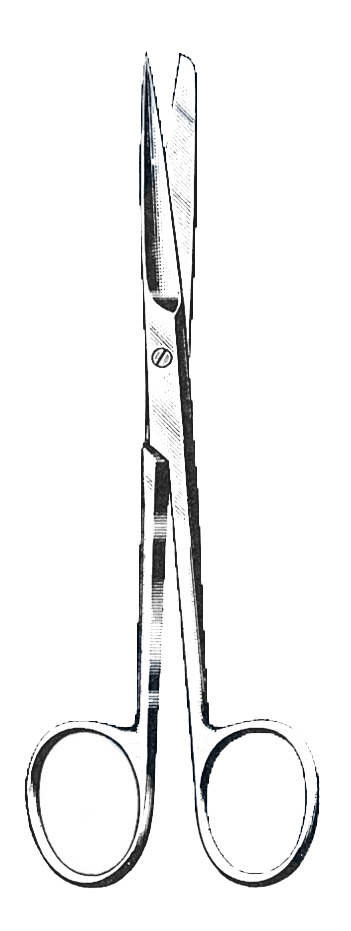 Deaver Scissors, Straight, Baby, Sharp/Blunt 5" (12.5 cm) - Garana Industries
