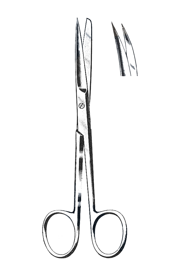Deaver Scissors, Curved, Sharp/Sharp 5 1/2" (14 cm) - Garana Industries