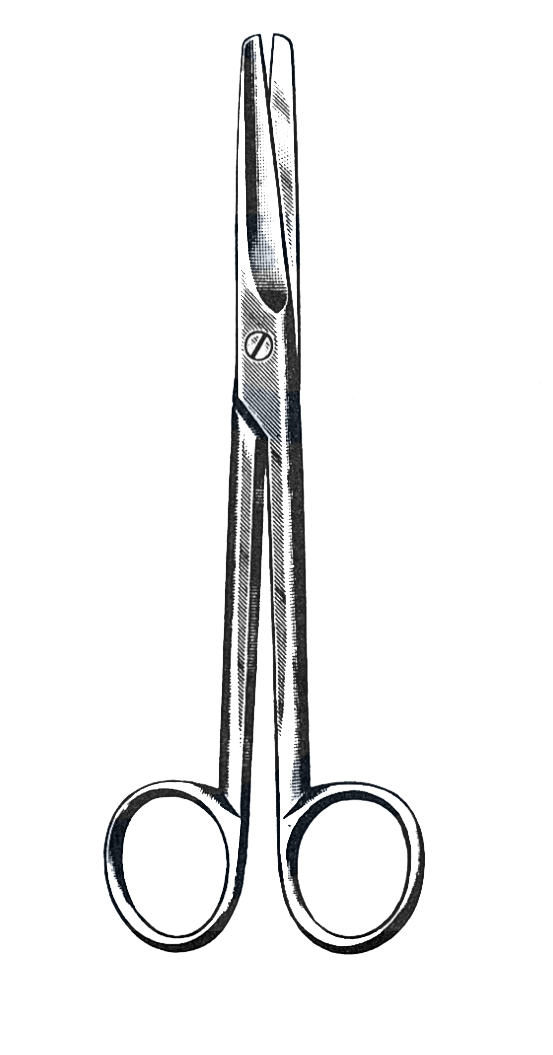 Mayo Dissecting Scissors, Straight, 5 1/2" (14 cm) - Garana Industries