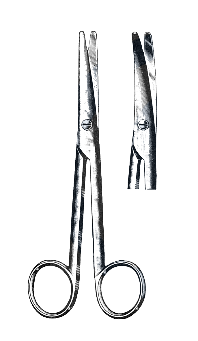 Mayo-Stille Dissecting Scissors, Curved, 5 1/2" (14 cm) - Garana Industries