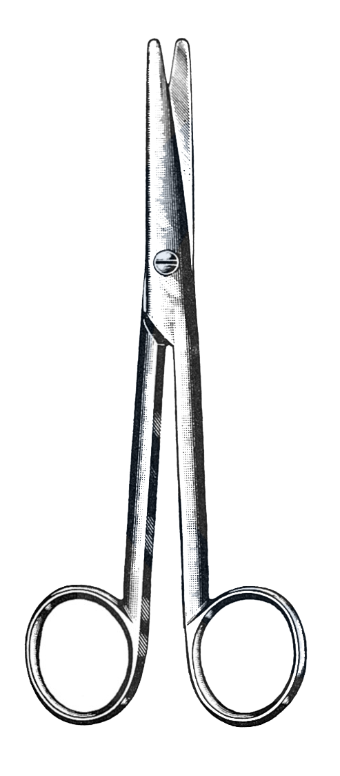 Mayo-Stille Dissecting Scissors, Straight, 6 3/4" (17 cm) - Garana Industries
