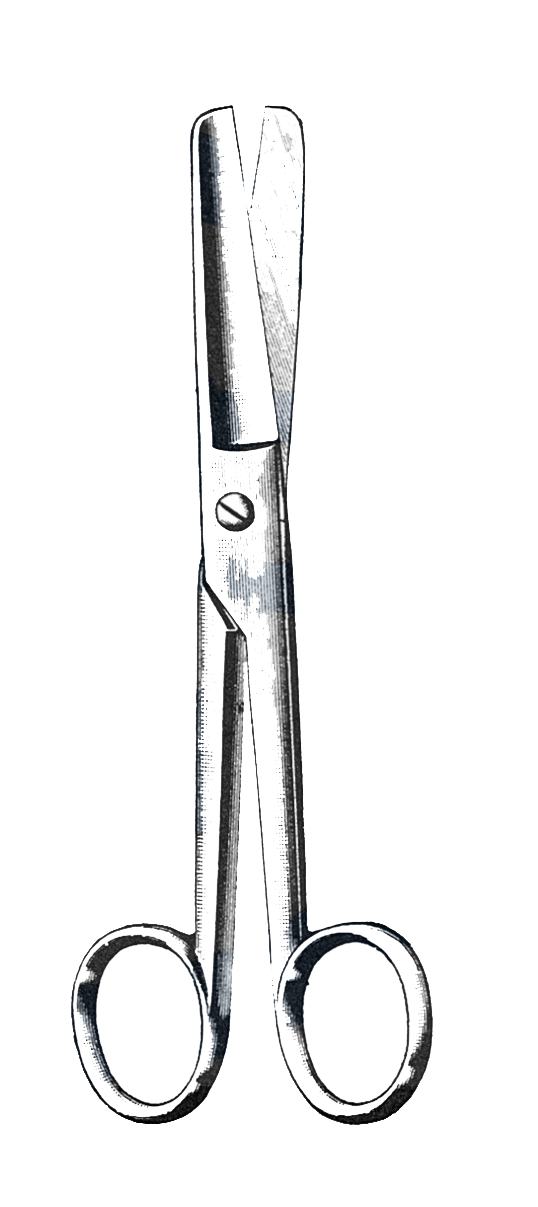 Doyen Abdominal Scissors, Straight 7" (18cm) - Garana Industries