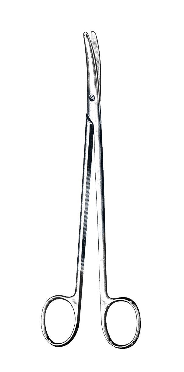 Nelson ( Metzenbaum ) Lobectomy Scissors, Curved 9" (23 cm) - Garana Industries