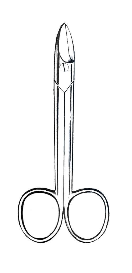 Collar And Crown Scissors, Curved 4" (10 cm) - Garana Industries