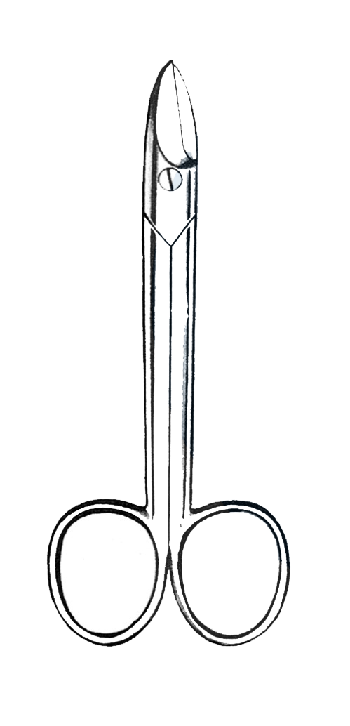 Collar And Crown Scissors, Curved 4" (10 cm) - Garana Industries