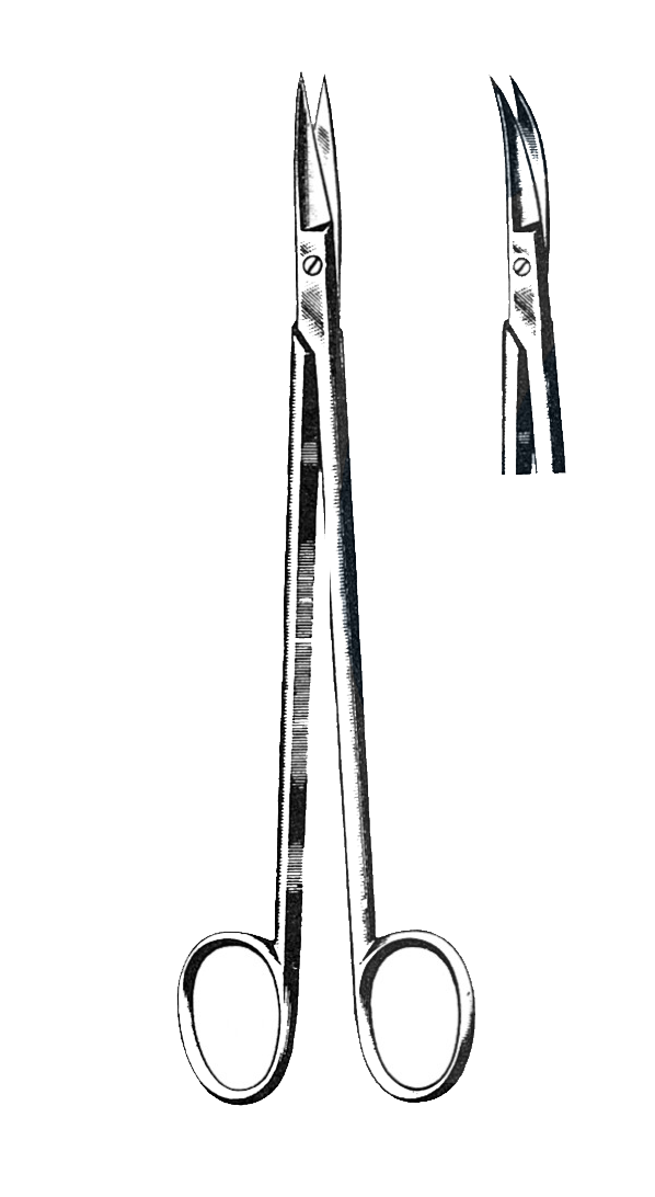 Kelly-Adson Uterine Scissors, Curved 6 1/4" (16 cm) - Garana Industries