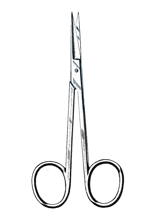 Iris Scissors Straight, Sharp/Sharp 4 1/2" (11 cm) - Garana Industries