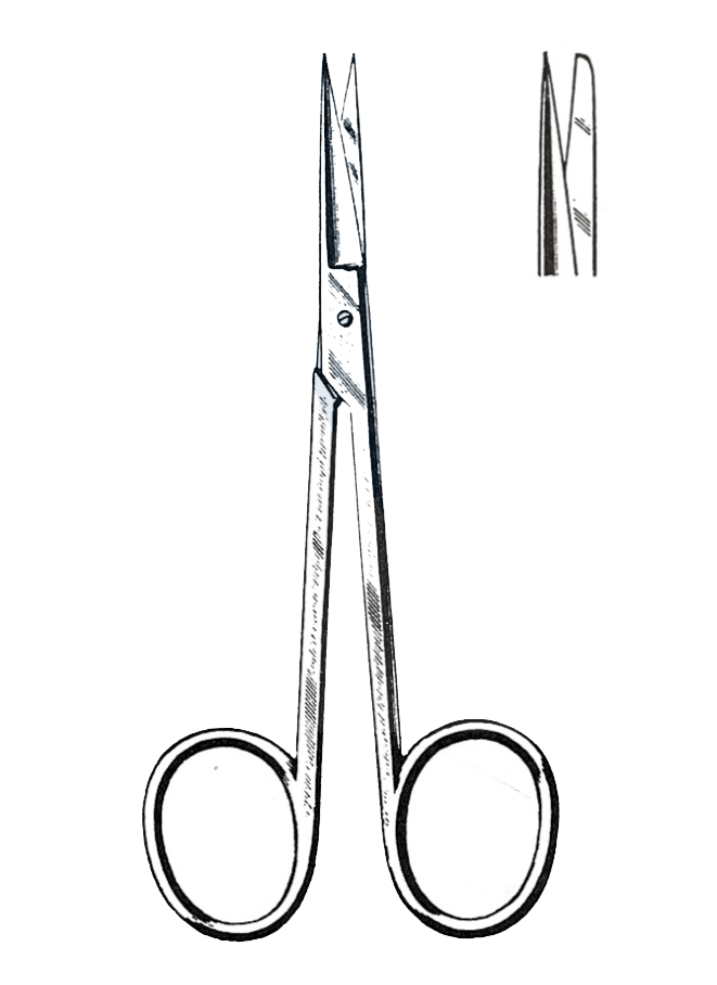 Iris Scissors Straight, Sharp/Blunt 4 1/2" (11.5 cm) - Garana Industries