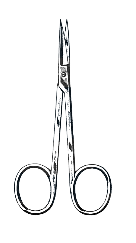Iris Scissors, Delicate, Straight, Sharp/Sharp 4" (10 cm) - Garana Industries