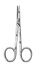 Iris Scissors, Delicate, Straight, Sharp/Sharp 4" (10 cm) - Garana Industries