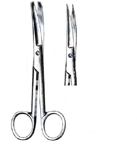 Operating Scissors, Curved Sharp/Sharp 5 1/2" (14 cm) - Garana Industries