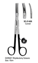 Gorney Rhytidectomy Scissor Super Cut Scissor Curved 19cm with Black Color Rings