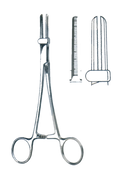 U.S Pattern Tube Occluding Clamps, Straight, Serrated Jaws, With Guard 5 3/4" (14.6 cm) - Garana Industries