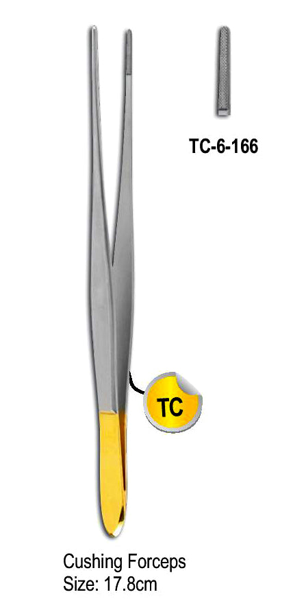 Cushing Forceps 17.8cm with Gold Plated