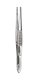 Dressing Forceps, Delicate, Serrated Tips 4" (10 cm) - Garana Industries