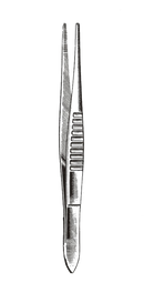 Dressing Forceps, Delicate, Serrated Tips 12" (30.5 cm) - Garana Industries