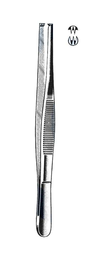 Tissue Forceps, 2 x 3 Teeth 8" (20 cm) - Garana Industries