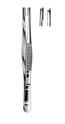 Brown Tissue Forceps, 9 x 9 Teeth, 10" (25 cm) - Garana Industries