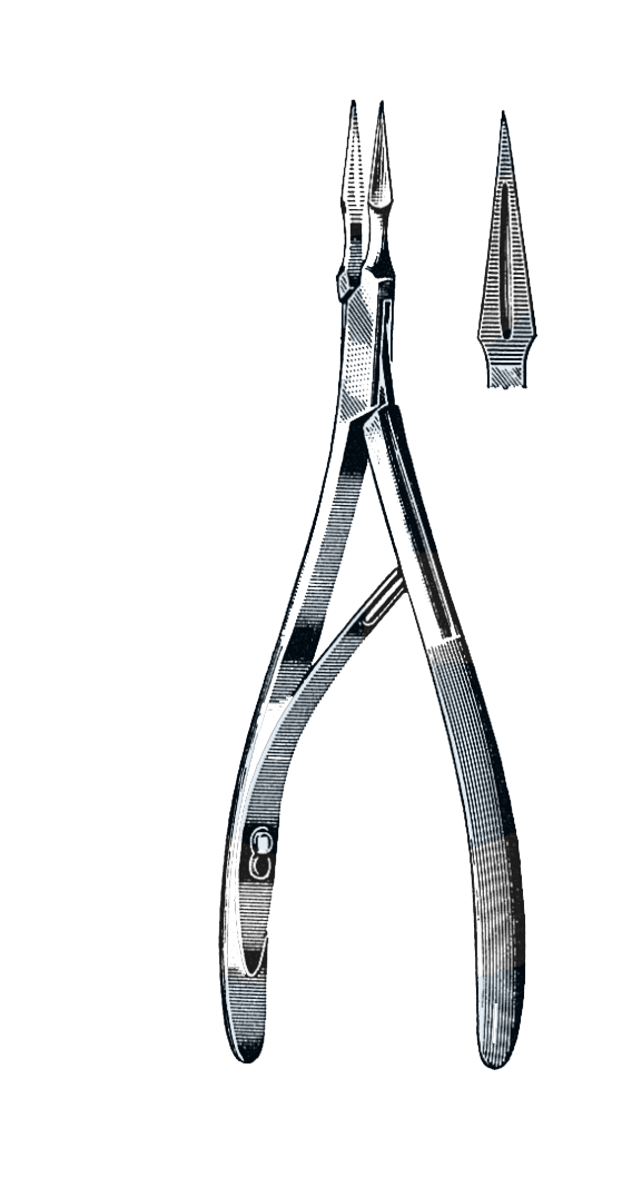 Virtus Splinter Forceps, Plier Handle 6" (15 cm) - Garana Industries