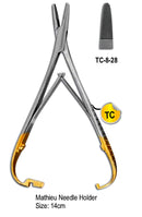 TC Mathieu Needle Holder 14cm with Gold Plated