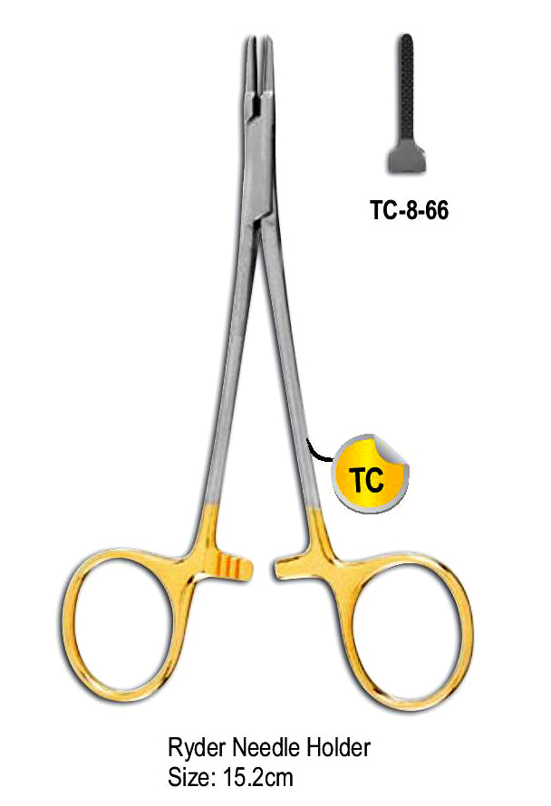 TC Ryder Needle Holder 15.2cm with Gold Plated Rings