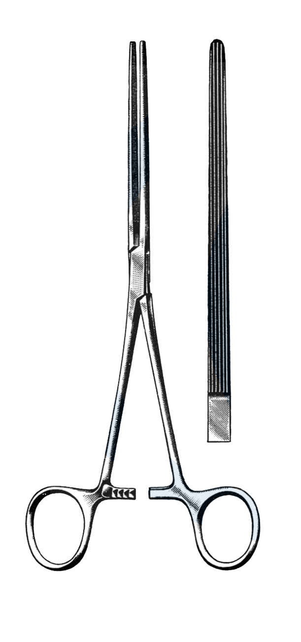 Bainbridge Intestinal Forceps, Straight, 7 1/4" (18.5 cm ) - Garana Industries