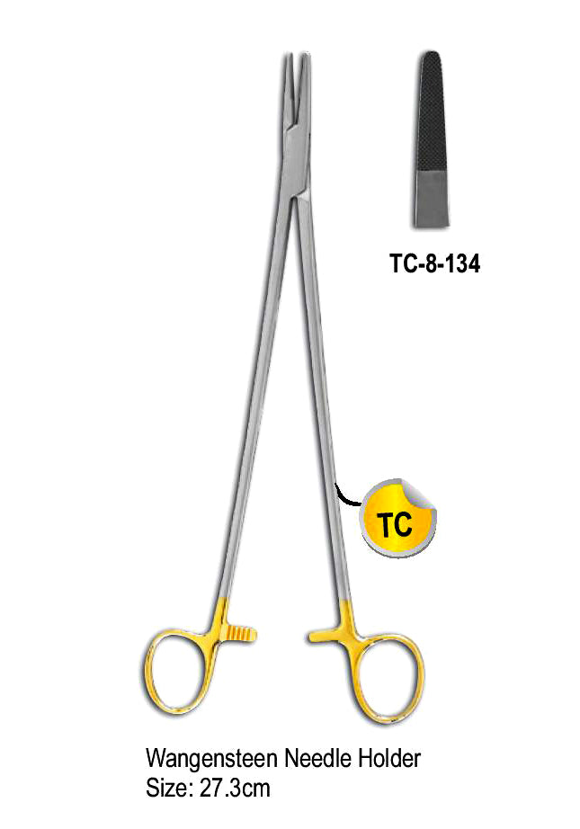TC Wangensteen Needle Holder 27.3cm with Gold Plated Rings