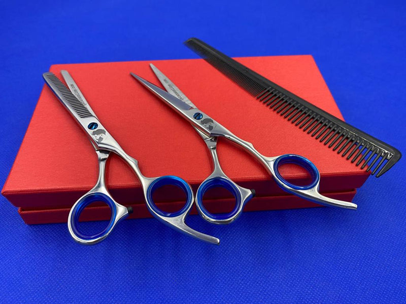 Barber Hair Cutting Set of Scissors with Comb