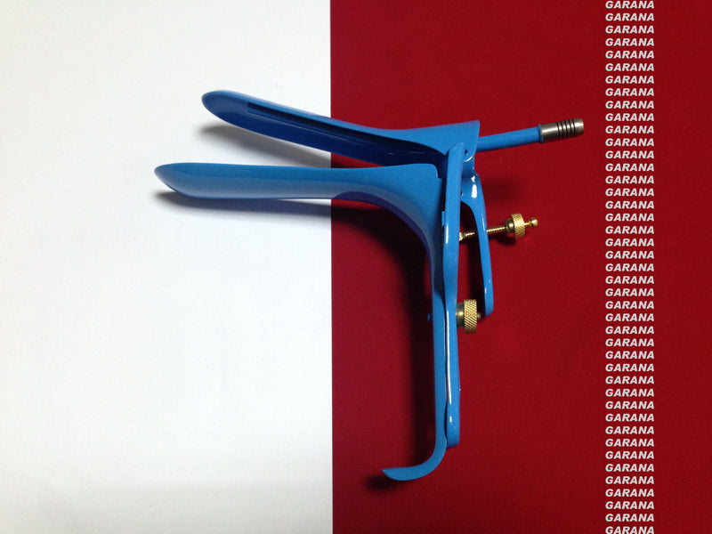 Graves Vaginal Speculum Large W/ Smoke Tube Blue