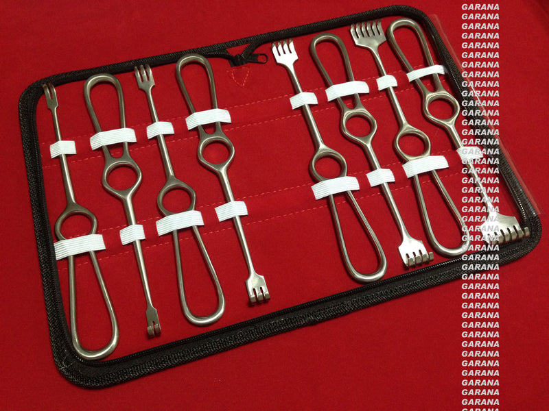 Volkman Retractor Set of 8 Pcs Sharp & Blunt Prongs Garana Surgical Instruments