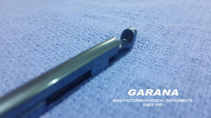 Kerrison Rongeurs Bite Size 5MM 45 Degree Up Bite 8" Shaft, Thin Foot Plate Blue Titanium