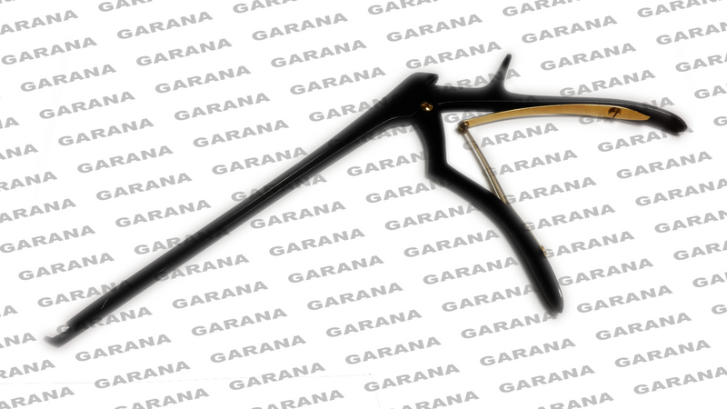 Kerrison Rongeurs Bite Size 3MM 45 Degree Up Bite 8" Shaft, Black Titanium Coating