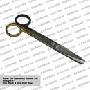 Operating Scissor S/B Straight 6" Super Cut One Black & One Gold Ring