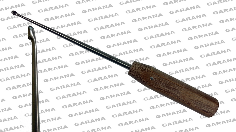 Halle Bone Curette Fiber Handle Backward Straight 4x6 MM FS 000 Orthopedic Surgical Instruments