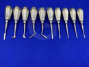 Dental Root Elevator Set of 10 Pcs in a Kit