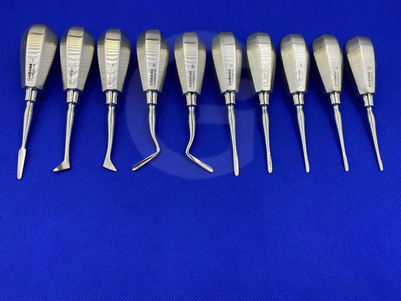 Dental Root Elevator Set of 10 Pcs in a Kit