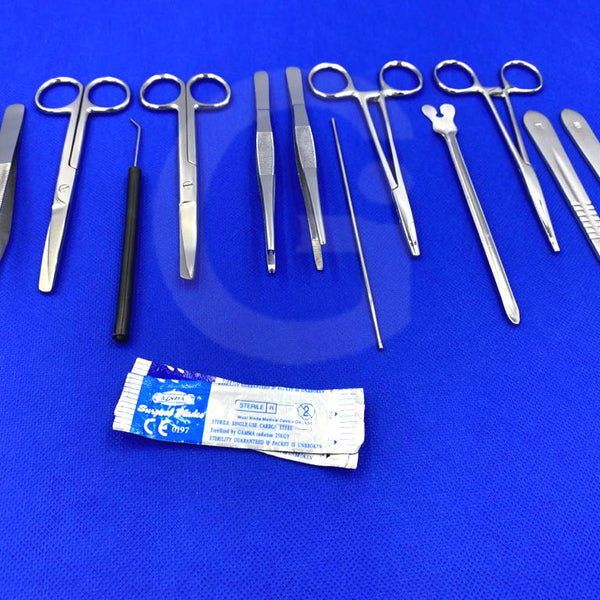 12 PCS Minor Surgery Dissection Kit - Student Surgical Instruments Set For Learning