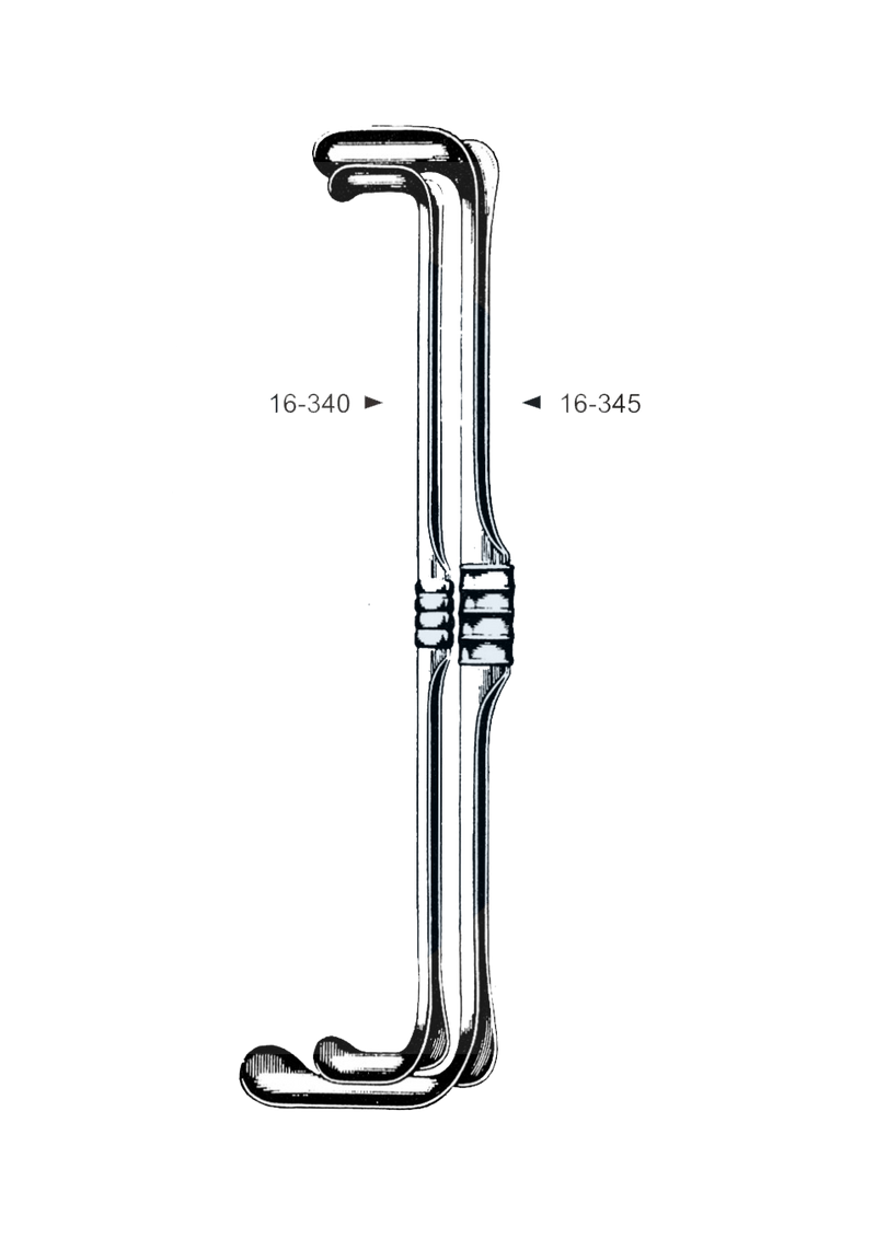 Richardson-Eastman Retractor, 11" (28 cm), Small, 1 1/8" x 1 1/8" (30 mm x 30 mm) And 7/8" x 1" (22 mm x 25 mm) - Garana Industries