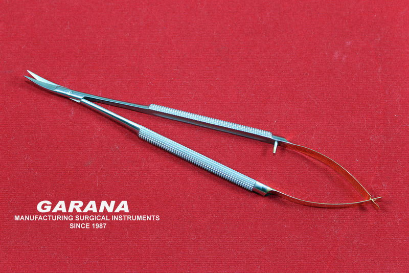 Micro Castroviejo Spring Scissor Straight with TC Tip, 1 Blade Serrated Size 14.5 CM